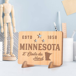 Personalized Minnesota with ESTD Wooden Gift Card