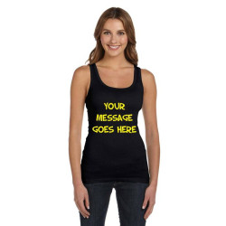 Design Your Own Black Bella and Canvas Ladies' Sheer Mini Rib Tank
