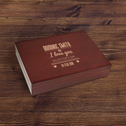 Personalized Valentine's Day Chateau Cherry Humidor