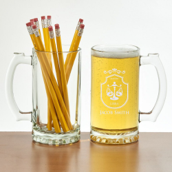 Personalized Birthday Zodiac Signs Over-sized Glass Pint Tankard