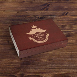 Personalized Father's Day Chateau Cherry Humidor