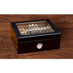 Personalized Black Glass Top With Humidifier and External Hygro Christmas Gift