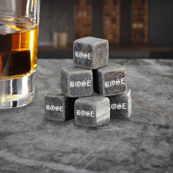 Personalized with Name 9 Piece Whiskey Stone Set Elegant Gift For Wine Lovers