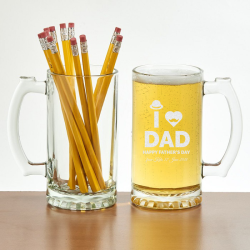 Personalized Father's Day Over-sized Glass Pint Tankard