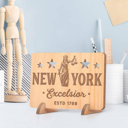 Personalized New York with ESTD Wooden Gift Card