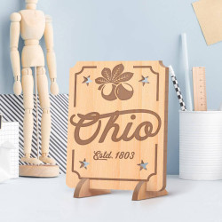 Personalized Ohio with ESTD Wooden Gift Card