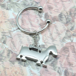 Personalized Key Ring with Dog Bone