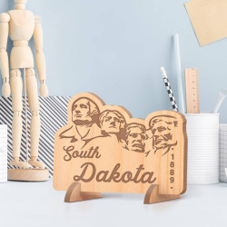 Personalized South Dakota with ESTD Wooden Gift Card