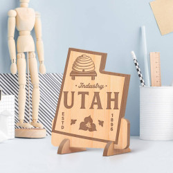 Personalized Utah with ESTD Wooden Gift Card