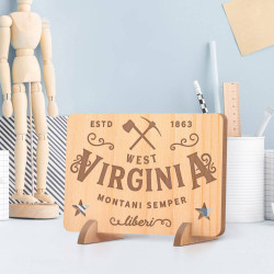 Personalized West Virginia with ESTD Wooden Gift Card