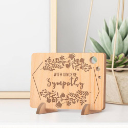 Personalized With Sincere Sympathy Memorial Wooden Gift Card