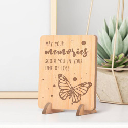 Personalized May Your Memories Sooth in Times of Loss Memorial Wooden Gift Card