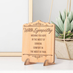 Personalized Wishing You Hope in the Midst of Pain Wooden Memorial Card