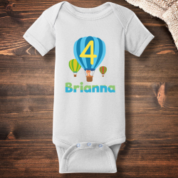 Personalized Brianna Birthday Girl Short Sleeve Baby Rib Bodysuit