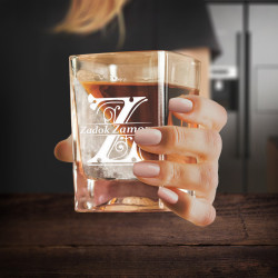 Personalized Whiskey Wedge Glass with Name, Silicon Ice Form Whiskey Wedge Glass