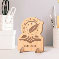 Personalized Justice for All Lawyer& Judges Wooden Gift Card