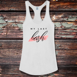 Personalized My Last Bash Shirttail Satin Jersey Tank
