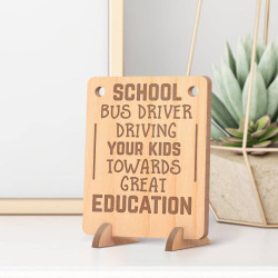 Personalized School Driver Driving Your Children towards Great Education Wooden Gift Card