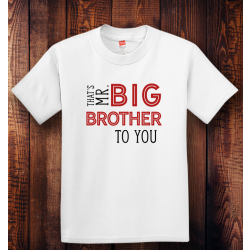 Personalized Mr Big Brother Youth Tagless, 100% Cotton T-Shirt, Hanes