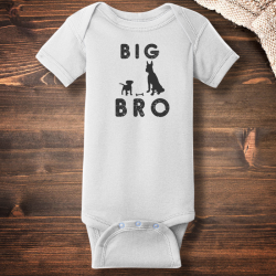 Personalized Big Bro Short Sleeve Baby Rib Bodysuit