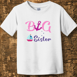 Personalized Big Sister Toddler Fine Jersey Tee
