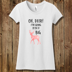 Personalized Oh Deer I'm Going To Be A Big Sister Concert Tee