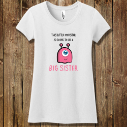 Personalized Little Monster Big Sister Concert Tee