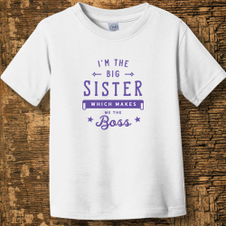 Personalized Big Sister The Boss Toddler Fine Jersey Tee