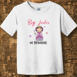 Personalized Big Sister In Training Toddler Fine Jersey Tee