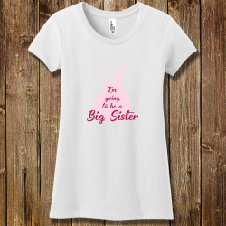Personalized I'm Going To Be A Big Sister Concert Tee