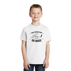 Personalized Youth Tagless, 100% Cotton T-Shirt, Hanes