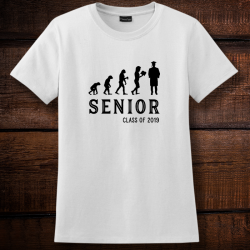 Personalized Seniors Evolution,Ladies Graduation Nano-T Cotton T-Shirt, Hanes