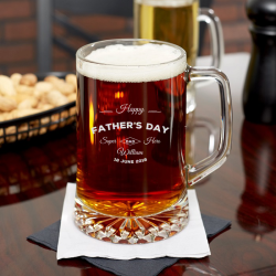 Personalized Happy Father's Day Beer Mug 23 oz