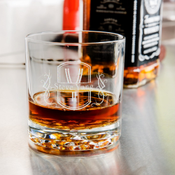 Personalized Initial and Name Libbey Nob Hill Rocks / Old Fashioned Glass