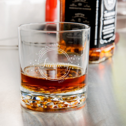 Personalized Birthday Libbey Nob Hill Rocks / Old Fashioned Glass