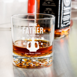 Personalized Happy Father's Day Libbey Nob Hill Rocks / Old Fashioned Glass