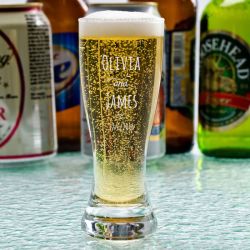 Personalized Wedding Libbey Mini Pilsner / Shooter Glass