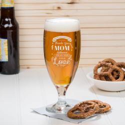 Personalized Happy Mother's Day Libbey Embassy Pilsner Glass