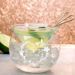 Personalized Happy Mother's Day Libbey Martini Chiller Set