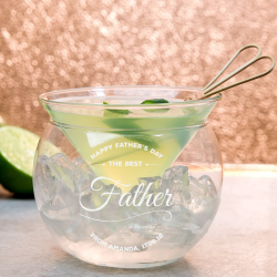 Personalized Happy Father's Day Libbey Martini Chiller Set