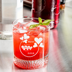 Personalized Happy Mother's Day Libbey Rocks / Old Fashioned Glass with Dimpled Base