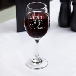 Personalized Initial and Name Core All-Purpose Wine Glass