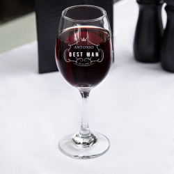 Personalized Bestman Core All-Purpose Wine Glass