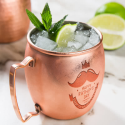 Personalized Happy Father's Day Core 16 oz Moscow Mule Cup with Smooth Copper Finish