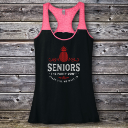 Personalized The Party Don't Start Till We Walk In Graduation Varsity Tank