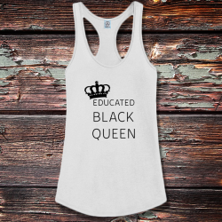 Personalized Black Queen Graduation Shirttail Satin Jersey Tank