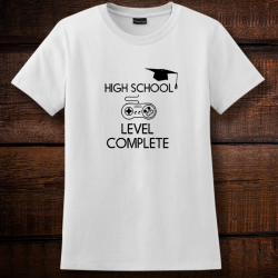 Personalized High School Level Complete, Ladies Nano-T Cotton T-Shirt, Hanes