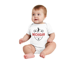 Personalized Massachusetts, Michigan, Minnesota, Mississippi, Missouri Infant Rib Bodysuit