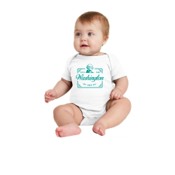 Personalized Virginia, Washington, West Virginia, Wisconsin, Wyoming Infant Bodysuit