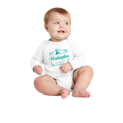 Personalized Virginia, Washington, West Virginia, Wisconsin, Wyoming Infant Bodysuit